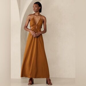 BANANA REPUBLIC Linen Maxi Dress with Cutouts